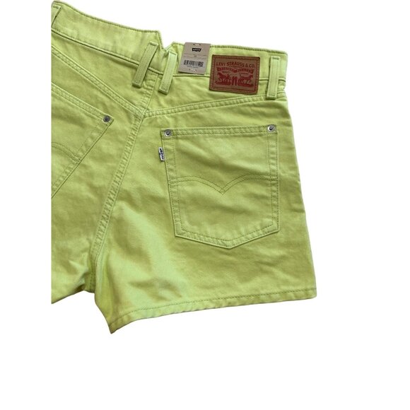 LEVIS High Waisted Lime Denim Mom Shorts Size 27 NEW - Picture 10 of 11